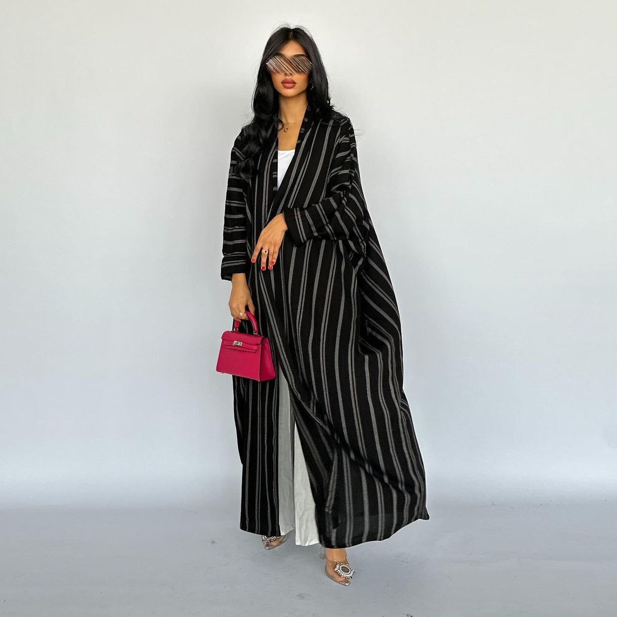 Robe longue en coton imprimé zèbre – coupe ample