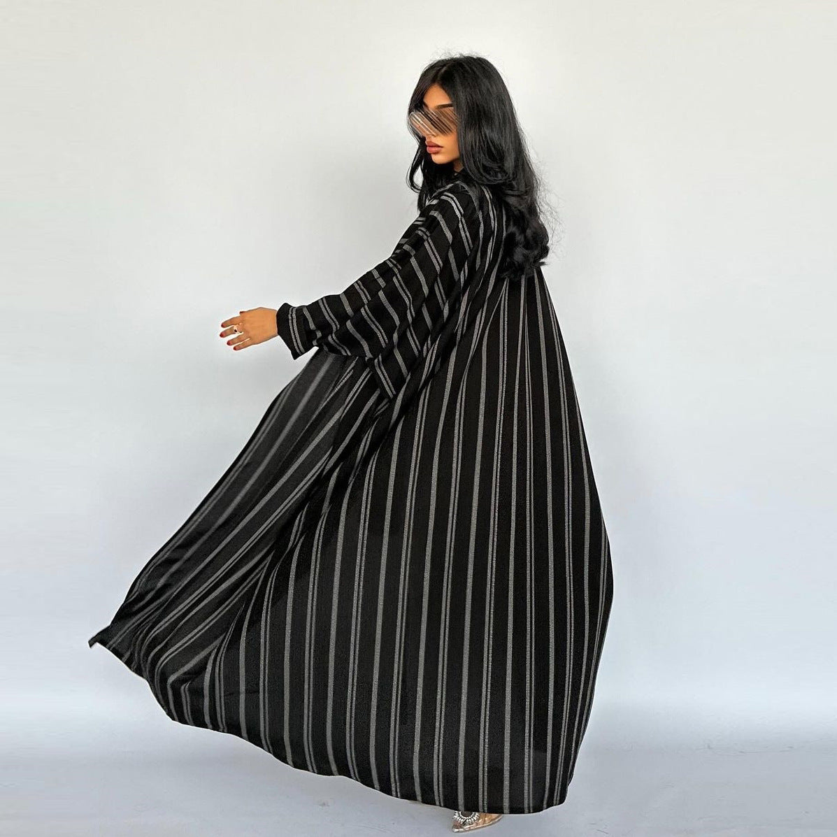 Robe longue en coton imprimé zèbre – coupe ample