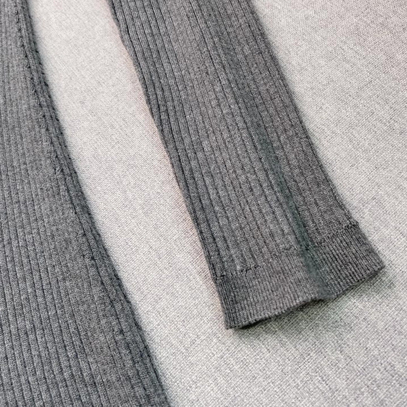Robe en tricot - col poupée contrasté