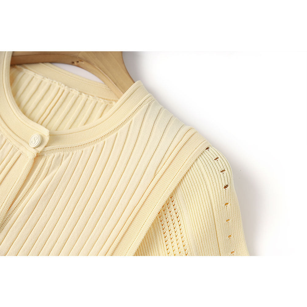 Robe longue à manches courtes au tempérament élégant