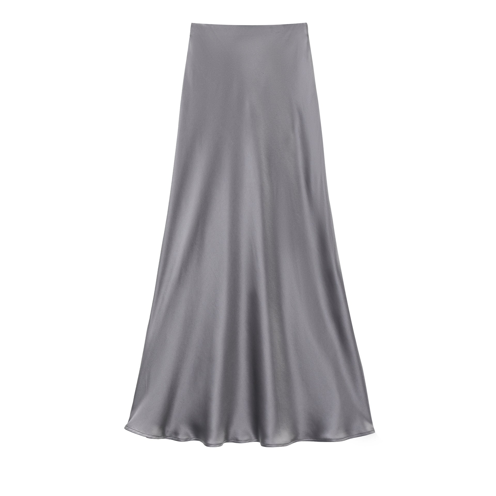 Jupe longue taille haute en satin – style élégant pour l'été 